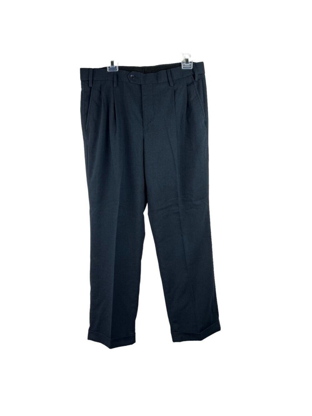 Euc-van Heusen Textured, PleatedFront, Pockets,Relaxed, Classic-Fit, Dress Pants